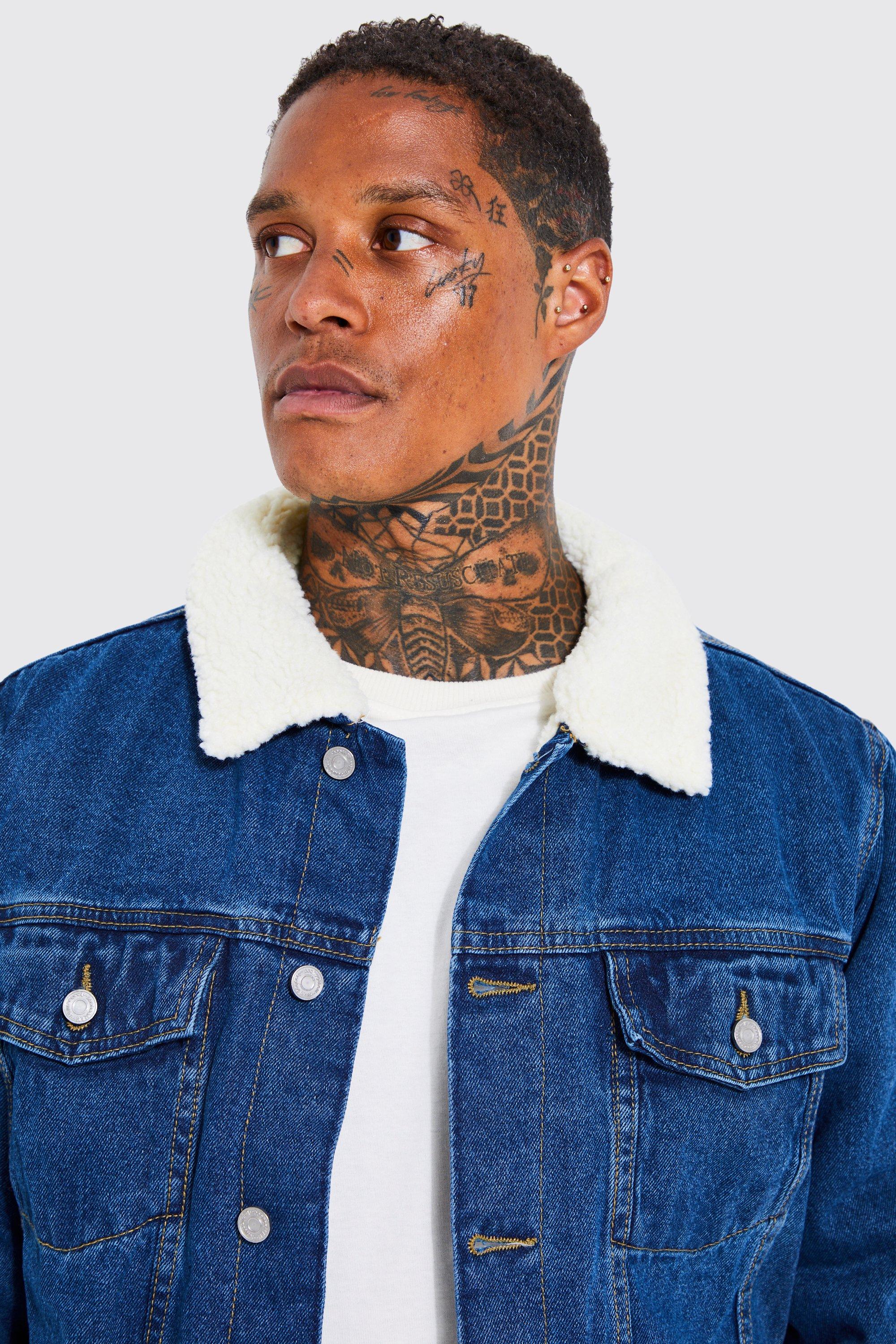 Mid blue hot sale denim jacket